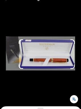 Waterman Liaison Red Woodgrain Fountain Pen , with 18k gold nib, in box with In